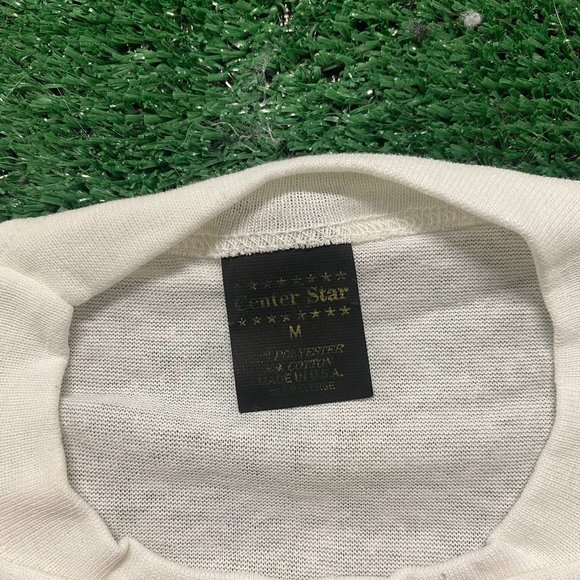 Vintage 80s Bulldog Glitter Shirt Single Stitch Iron On Tee - Picture 5 of 6